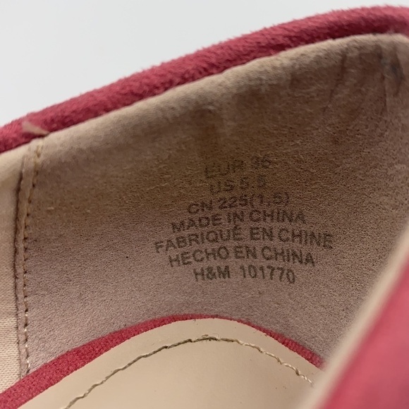 H&M - Raspberry Pink Suede Like Heels Size 36 or 5.5 - Picture 16 of 16